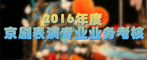 操老逼精品国家京剧院2016年度京剧表演专业业务考...